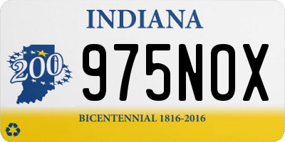IN license plate 975NOX