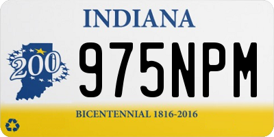 IN license plate 975NPM