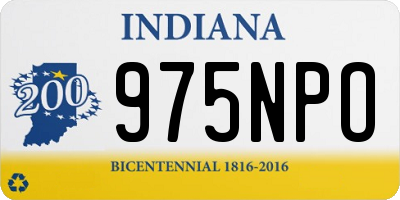 IN license plate 975NPO
