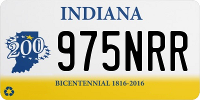 IN license plate 975NRR