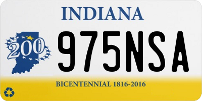 IN license plate 975NSA