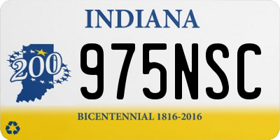IN license plate 975NSC