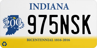 IN license plate 975NSK