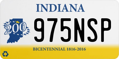IN license plate 975NSP
