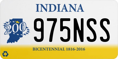 IN license plate 975NSS