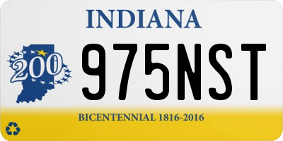 IN license plate 975NST