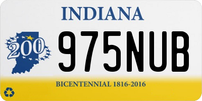 IN license plate 975NUB