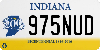 IN license plate 975NUD