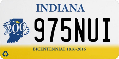 IN license plate 975NUI