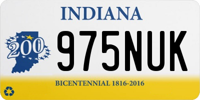 IN license plate 975NUK