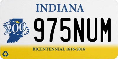IN license plate 975NUM