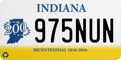 IN license plate 975NUN