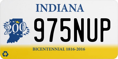 IN license plate 975NUP