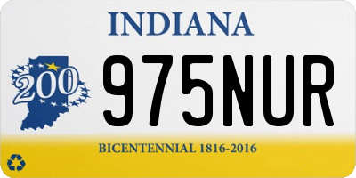 IN license plate 975NUR