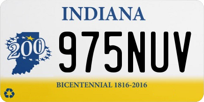 IN license plate 975NUV