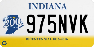 IN license plate 975NVK