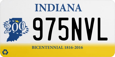 IN license plate 975NVL