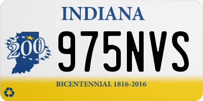 IN license plate 975NVS