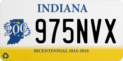 IN license plate 975NVX