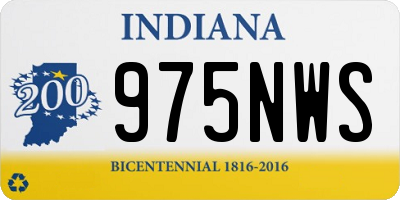 IN license plate 975NWS