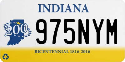 IN license plate 975NYM