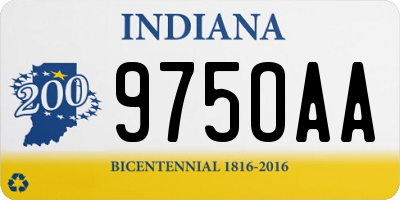 IN license plate 975OAA