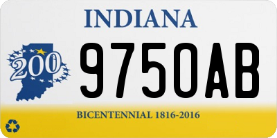 IN license plate 975OAB