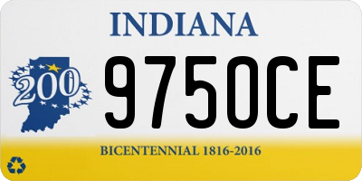 IN license plate 975OCE