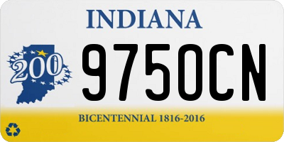 IN license plate 975OCN