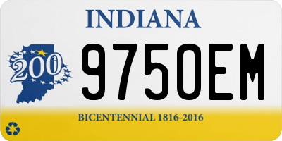 IN license plate 975OEM