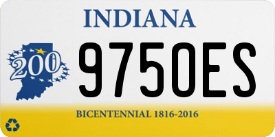 IN license plate 975OES