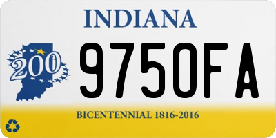 IN license plate 975OFA