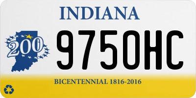 IN license plate 975OHC