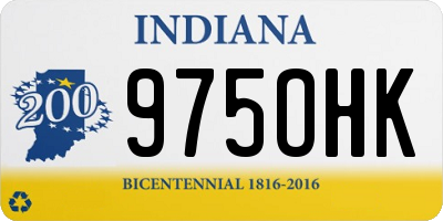 IN license plate 975OHK