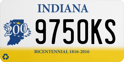 IN license plate 975OKS