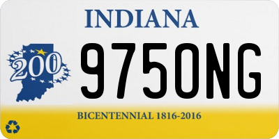 IN license plate 975ONG