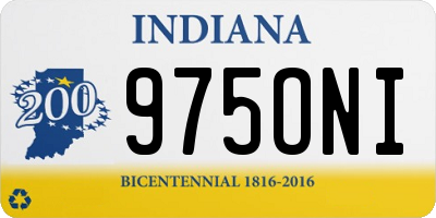 IN license plate 975ONI