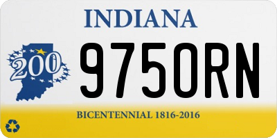 IN license plate 975ORN