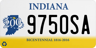 IN license plate 975OSA