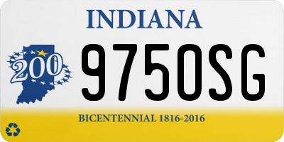 IN license plate 975OSG