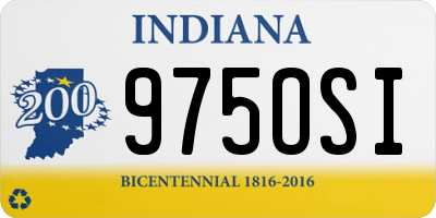 IN license plate 975OSI
