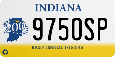 IN license plate 975OSP