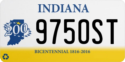 IN license plate 975OST