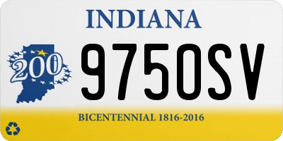 IN license plate 975OSV