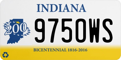 IN license plate 975OWS
