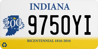 IN license plate 975OYI