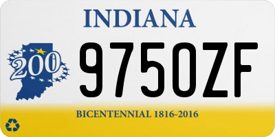 IN license plate 975OZF