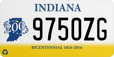 IN license plate 975OZG