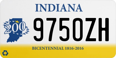 IN license plate 975OZH