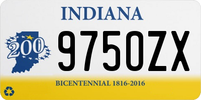 IN license plate 975OZX